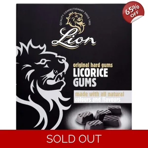 Lion Liquorice Gums - Lions 2kg Wholesale Box